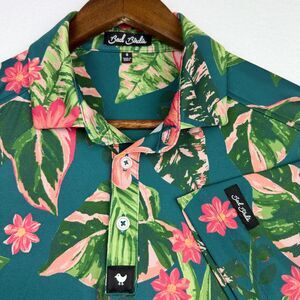 Bad Birdie Tropical Floral Golf Polo S
